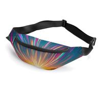 Fanny Pack for Women Men Shining Brilliance Waist Pack Everywhere Belt Bag Sports Waist Bag with Adjustable Strap Fashion Hip Bum Bag for Traveling Running Workout, white, 14.2x5.9 Inches