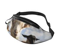 Fanny Pack for Women Men Sling Backpack Cute Goat Crossbody Bag Belt Bags with Adjustable Strap