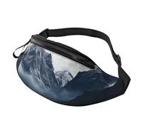 Fanny Pack for Women Men Sling Backpack Dark road to mountains Crossbody Bag Belt Bags with Adjustable Strap