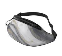Fanny Pack for Women Men Sling Backpack Grey Marble Stripe Crossbody Bag Belt Bags with Adjustable Strap