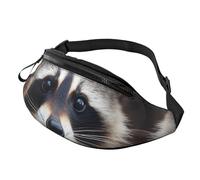 Fanny Pack for Women Men Sling Backpack Little Raccoon Face Crossbody Bag Belt Bags with Adjustable Strap