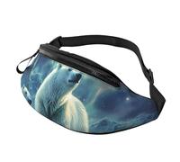 Fanny Pack for Women Men Sling Backpack Polar Bears Northern Lights Crossbody Bag Belt Bags with Adjustable Strap