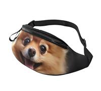 Fanny Pack for Women Men Sling Backpack Pomeranian Dog Crossbody Bag Belt Bags with Adjustable Strap