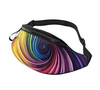 Fanny Pack for Women Men Sling Backpack Rainbow Spiral Crossbody Bag Belt Bags with Adjustable Strap