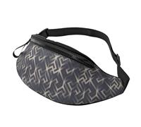 Fanny Pack for Women Men, Stylish Crossbody Bag with Adjustable Shoulder Strap - Geometric Labyrinth Patterns Belt Bag Waist Bag for Outdoors Travel Sports Running