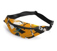 Fanny Pack for Women Men Urban Graffiti Style Waist Pack Everywhere Belt Bag Sports Waist Bag with Adjustable Strap Fashion Hip Bum Bag for Traveling Running Workout, white, 14.2x5.9 Inches