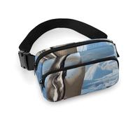 Fanny Pack for Women Men Waist Bag Crossbody Bags Penguin Print Belt Bag for Travel Running Hiking, Penguin Print, 20x13cm, Waist Bag