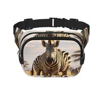 Fanny Pack For Women Men Waterproof Adjustable Belt Bags Waist Pack Fashion Crossbody Bags African Animals Bum Bag For Running Workout Hiking Traveling, Black, One Size