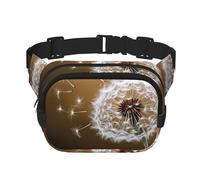 Fanny Pack For Women Men Waterproof Adjustable Belt Bags Waist Pack Fashion Crossbody Bags Blown Dandelion Blossom Bum Bag For Running Workout Hiking Traveling, Black, One Size