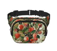 Fanny Pack For Women Men Waterproof Adjustable Belt Bags Waist Pack Fashion Crossbody Bags Fruit Under The Tree Bum Bag For Running Workout Hiking Traveling, Black, One Size