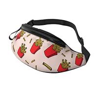 Fanny Pack French Fries, Cycling Waist Bag Unisex Waistpack Lightweight Waist Pouch Bag for Jogging Travel Outdoors