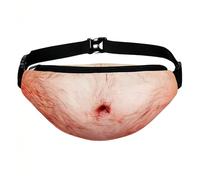 Fanny Pack Funny - Realistic 3D Belly Fanny Bag | Simulation Waist Pack | for Hiking Travel Gym Running Daily Cosplay Festival Gathering