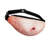 Fanny Pack Funny - Realistic 3D Belly Waist, Pouch Adjustable Waist, Pack for Travel Running Gym Hiking Daily, Cosplay Festival Gathering, Comfortable Durable Lightweight