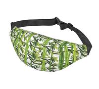 Fanny Pack Green Bamboos Waist Bag Fashion Hip Bum Bag Adjustable Buckles for Travel Hiking