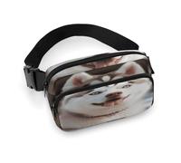 Fanny Pack Husky Piquant Dog Printed Waist Cinching Bag Hip Bag Lightweight Belt Bag for Travel Sports Hiking Running, Husky Piquant Dog, 7.9 X 5.1 in