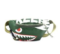Fanny Pack,Kids Bum Bag Bumbag Cartoon Hipsack Belt Bag Waist Bag Fanny Pack Fabric Nylon Money BeltCrossbody Chest Bag for Children Grils Boys Running Hiking Travel Sports (Green Shark)