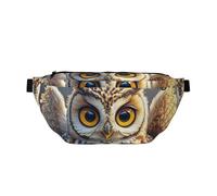 Fanny Pack Large Crossbody Sling Bag for Men Women Cute Owl Chest Bag Adjustable Waist Bags for Travel