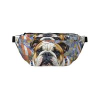 Fanny Pack Large Crossbody Sling Bag for Men Women English-Bulldog Chest Bag Adjustable Waist Bags for Travel