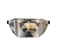 Fanny Pack Large Crossbody Sling Bag for Men Women French Bulldog Dog Cute Chest Bag Adjustable Waist Bags for Travel