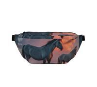 Fanny Pack Large Crossbody Sling Bag for Men Women Horses Red Glowing Clouds Chest Bag Adjustable Waist Bags for Travel