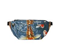 Fanny Pack Large Crossbody Sling Bag for Men Women Japan Fancy Koi Carp Fishes Chest Bag Adjustable Waist Bags for Travel