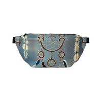 Fanny Pack Large Crossbody Sling Bag for Men Women Native American Dream Catcher Chest Bag Adjustable Waist Bags for Travel