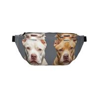Fanny Pack Large Crossbody Sling Bag for Men Women Pitbull Dogs Chest Bag Adjustable Waist Bags for Travel