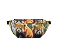 Fanny Pack Large Crossbody Sling Bag for Men Women Red Pandas Chest Bag Adjustable Waist Bags for Travel