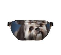 Fanny Pack Large Crossbody Sling Bag for Men Women Shih Tzu Dog Chest Bag Adjustable Waist Bags for Travel
