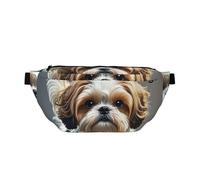 Fanny Pack Large Crossbody Sling Bag for Men Women Shih Tzu Dog Chest Bag Adjustable Waist Bags for Travel