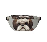 Fanny Pack Large Crossbody Sling Bag for Men Women Shih Tzu Dog Chest Bag Adjustable Waist Bags for Travel