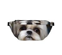 Fanny Pack Large Crossbody Sling Bag for Men Women Shih Tzu Dog Chest Bag Adjustable Waist Bags for Travel