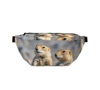 Fanny Pack Large Crossbody Sling Bag for Men Women Two Prairie Dogs Chest Bag Adjustable Waist Bags for Travel