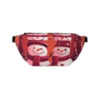 Fanny Pack Large Crossbody Sling Bag for Men Women Two Snowmen Together Chest Bag Adjustable Waist Bags for Travel