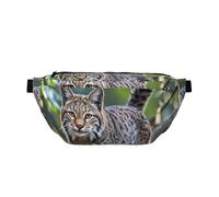 Fanny Pack Large Crossbody Sling Bag for Men Women Wild Bobcat Chest Bag Adjustable Waist Bags for Travel