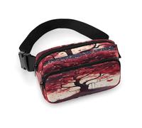 Fanny Pack Love Tree Printed Waist Cinching Bag Hip Bag Lightweight Belt Bag for Travel Sports Hiking Running, Love Tree, 7.9 X 5.1 in