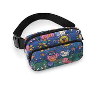 Fanny Pack Magic Owels Printed Waist Cinching Bag Hip Bag Lightweight Belt Bag for Travel Sports Hiking Running, Magic Owels, 7.9 X 5.1 in