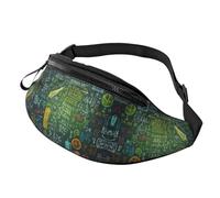 Fanny Pack, Math Question Printed Waist Pack,Adjustable Cross Body Bag For Travel Walking Running Hiking Cycling, Black, One Size