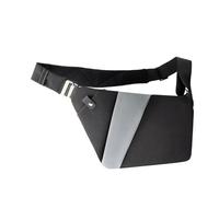 Fanny Pack Men - Slim Nylon Chest Popch, Lightweight Shoulder Strap Bag, Compact Handbag, Secure Anti-Theft Waist Organizer | Carry Carry for Making, Right, black with gray, Refer to description