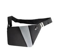 Fanny Pack Men - Slim Nylon Chest Popch, Lightweight Shoulder Strap Bag, Compact Handbag, Secure Anti-Theft Waist Organizer | Carry Carry for Making, Left., black with gray, Refer to description
