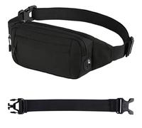 Fanny Pack Men Women, Waterproof Waist Bag with Multiple Pockets, Includes Extension Strap, for Travel, Hiking, Daily Use, 9.05 x 1.57 x 4.72 in