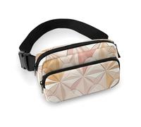Fanny Pack Peach And Beige Style Waist Pack for Women Men Waterproof Belt Bag with Adjustable Belt Casual Crossbody Bag Travel Waist Bag for Sports Running Cycling, white, 20x13cm, Waist Bag, white,