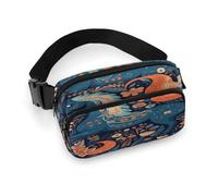 Fanny Pack Playful Pony Printed Waist Cinching Bag Hip Bag Lightweight Belt Bag for Travel Sports Hiking Running, Playful Pony, 7.9 X 5.1 in