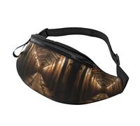 Fanny Pack, Salt Mine Printed Waist Pack,Adjustable Cross Body Bag For Travel Walking Running Hiking Cycling, Black, One Size