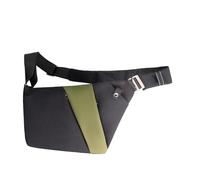 Fanny Pack - Sling Bag | Travel Thin Shoulder Package | Nylon Unisex Bum Pack | Casual Bag Antigria Fanny Bag for Men for Women Travel Dates Outgoing Travel Color, Black with Green, Left, See