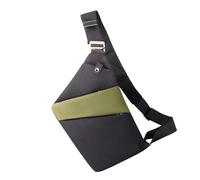 Fanny Pack - Sling Bag | Travel Thin Shoulder Package | Nylon Unisex Bum Pack | Casual Bag Antigria Fanny Bag For Men For Women Travel Dates Outgoing Travel Color, Black with Green, Right, See