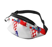 Fanny Pack Waist Bag for Men&Women Croatia Flag Map Adjustable Belt Hip Bum Bag Hiking Waist Bag for Traveling Casual Running Hiking Cycling