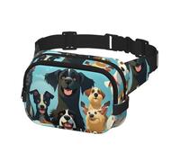 Fanny Pack Waist Bag Pack Adjustable Hip Bum Bag A large group of dogs Crossbody Bags Belt Bag for Men Women