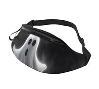 Fanny Pack Waist Bag Pack Adjustable Hip Bum Bag Black and Halloween Ghost Crossbody Bags Belt Bag for Men Women