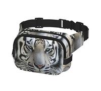 Fanny Pack Waist Bag Pack Adjustable Hip Bum Bag Black and White Tiger Crossbody Bags Belt Bag for Men Women